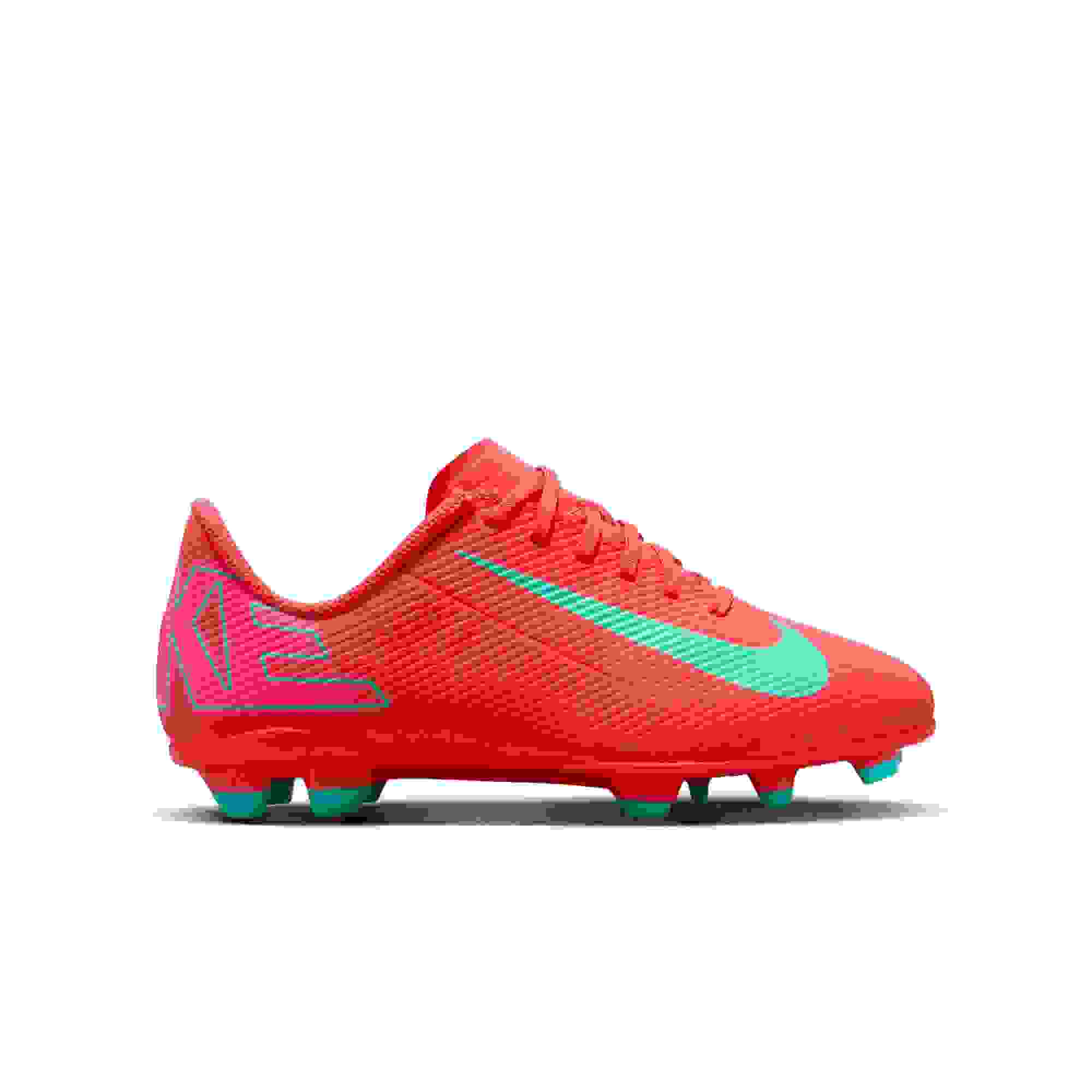 Nike Jr. Mercurial Vapor 16 Club MG Grade School Boys' "Ember Glow/Aurora Green" Soccer Cleat